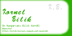 kornel bilik business card