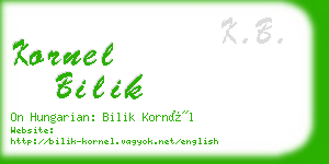 kornel bilik business card